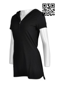 WTV130 design zipper sporty dress suits with hat tennis dressing badminton ladies' short sleeved tennis supplier metal zipper sporty short sleeved supplier company